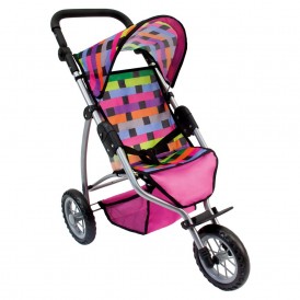 Bino háromkerekű babakocsi játékbabának