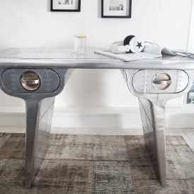 Íróasztal ALLOT MATT 120 cm – ezüst